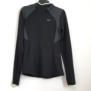 Nike Dri Fit Black Long Sleeve pullover athleisure hoodie